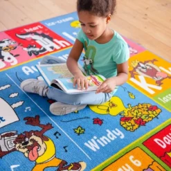 KC CUBS | Looney Tunes Boy & Girl Kids ABC Alphabet, Seasons, Months & Days Educational Learning & Play Nursery Classroom Rug Carpet -Children Furniture Store GUEST 4bd0c69c edb0 42d7 a06a cea93edfd851
