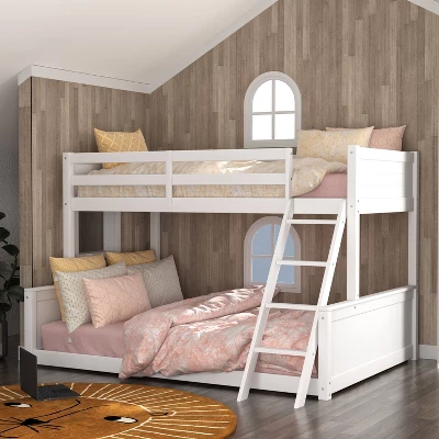 Twin Over Full Capri Wood Bunk Bed White - Hillsdale Furniture 10 Twin Over Full Capri Wood Bunk Bed White - Hillsdale Furniture - Image 8