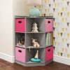 5pc Kids' Corner Cabinet Set With 4 Bins Set - RiverRidge Home