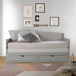 King Harmony Daybed With Conversion Dove Gray - Alaterre Furniture -Children Furniture Store GUEST 4d2b4df1 292a 4eed 8f84 da78827022ef