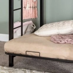 Twin Over Futon Analise Metal Bunk Bed Black - Saracina Home -Children Furniture Store GUEST 4db845de 3eb4 4634 9541 19c0829da1dc