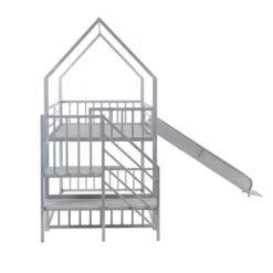Twin Over Twin Metal Bunk Bed House Bed With Slide And Staircase-ModernLuxe 18 Twin Over Twin Metal Bunk Bed House Bed With Slide And Staircase-ModernLuxe -Children Furniture Store GUEST 4ddf4142 b897 4495 a4de aaf49cb98f46