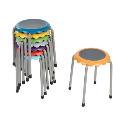 ECR4Kids Daisy Stackable Stool Set, Flexible Seating, 17in Seat Height, 8-Piece 10 ECR4Kids Daisy Stackable Stool Set, Flexible Seating, 17in Seat Height, 8-Piece - Image 8