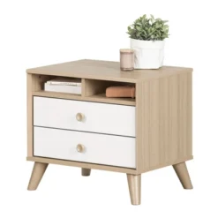 Yodi 2 Drawer Nightstand Soft Elm/White - South Shore 22 Yodi 2 Drawer Nightstand Soft Elm/White - South Shore -Children Furniture Store GUEST 4ed141dc b5af 4afa b2eb c1819d50f505
