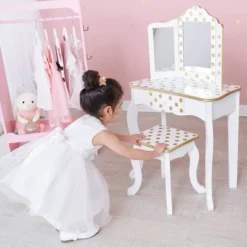 Fashion Polka Dot Gisele Play Vanity Set With Led Mirror White/Gold - Teamson Kids 34 Fashion Polka Dot Gisele Play Vanity Set With Led Mirror White/Gold - Teamson Kids -Children Furniture Store GUEST 4f1fb93f dbcd 40c7 a12e 6bba57ec1c81