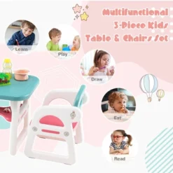Costway 3-Piece Kids Table And Chair Set Toddler Activity Study Desk With Building Blocks 17 Costway 3-Piece Kids Table And Chair Set Toddler Activity Study Desk With Building Blocks -Children Furniture Store GUEST 50bbb76c 9d92 4193 8571 c1340a65aaab