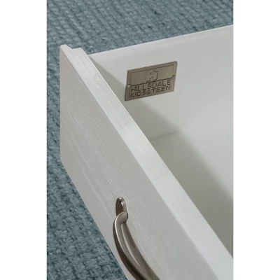 Twin Highlands Loft Bed With Desk, Chair And Hanging Nightstand White - Hillsdale Furniture 5 Twin Highlands Loft Bed With Desk, Chair And Hanging Nightstand White - Hillsdale Furniture - Image 3