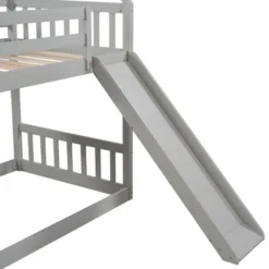 Twin Over Twin Bunk Bed In House Shape With Slide And Storage Staircase-ModernLuxe 17 Twin Over Twin Bunk Bed In House Shape With Slide And Storage Staircase-ModernLuxe -Children Furniture Store GUEST 55a91270 1db4 4901 a7e8 c4f1cb083e6e