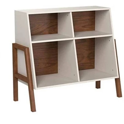 Telos Matte Walnut Storage Unit White - Nathan James 3 Telos Matte Walnut Storage Unit White - Nathan James
