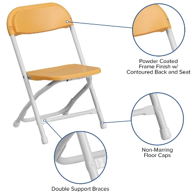 Flash Furniture 2 Pack Kids Plastic Folding Chair 11 Flash Furniture 2 Pack Kids Plastic Folding Chair - Image 9