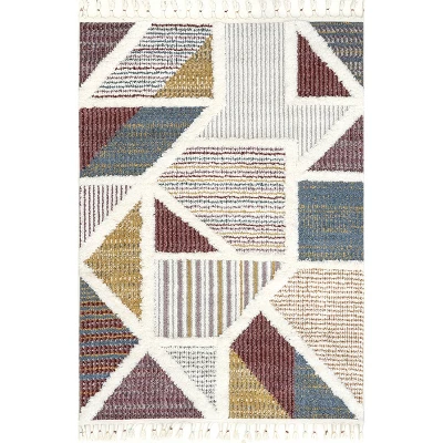 Gillian Mosaic High/Low Kids Tassel Area Rug 11 Gillian Mosaic High/Low Kids Tassel Area Rug - Image 9