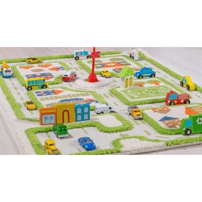 31.5"x44.5" Traffic Green 3D Play Rug - IVI 8 31.5"x44.5" Traffic Green 3D Play Rug - IVI - Image 6