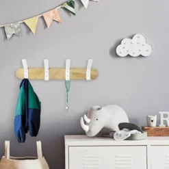 Metal And Wood Hanging Kids' Wall Hooks White - Pillowfort™ 10 Metal And Wood Hanging Kids' Wall Hooks White - Pillowfort™ -Children Furniture Store GUEST 58464b19 7cfd 4eee bc98 110e58e1429b