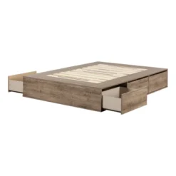 Queen Fusion 6 Drawer Platform Bed - South Shore -Children Furniture Store GUEST 585cf301 a8b2 4aa4 9166 dea388302833