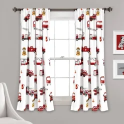 52"x84" Make A Wish Fire Truck Window Curtain Panels Set - Lush Décor 15 52"x84" Make A Wish Fire Truck Window Curtain Panels Set - Lush Décor -Children Furniture Store GUEST 5872aa98 b2a9 4d50 b13b 0b29756e8544