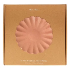 Meri-Meri Meri Meri Large Pink Reusable Bamboo Plates (Pack Of 6) -Children Furniture Store GUEST 59445987 07fa 405e 8d1c 11b9551730b0