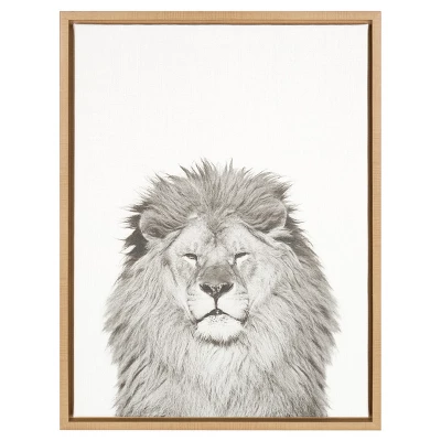 24" X 18" Lion Framed Canvas Art - Uniek 6 24" X 18" Lion Framed Canvas Art - Uniek - Image 4