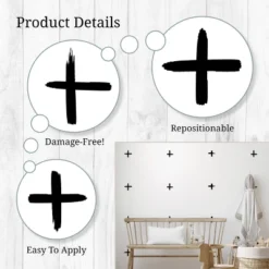 Black Watercolor Swiss Crosses Wall Decor - Decalcomania 12 Black Watercolor Swiss Crosses Wall Decor - Decalcomania -Children Furniture Store GUEST 5aedf15a e66f 4d30 b5e5 d1f49a475749