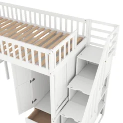 Twin Size Loft Bed With Shelf, Drawers, Desk And Wardrobe - ModernLuxe 21 Twin Size Loft Bed With Shelf, Drawers, Desk And Wardrobe - ModernLuxe -Children Furniture Store GUEST 5bc4e6b8 e04e 40dd 8302 a29c26860686