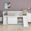 Low Twin Loft Bed With Bookcase, Separate Three Drawers, Pulling Ladder And Slide - ModernLuxe 1 Low Twin Loft Bed With Bookcase, Separate Three Drawers, Pulling Ladder And Slide - ModernLuxe -Children Furniture Store GUEST 5c3b936d c190 490a bf3f 87664a0e05f4