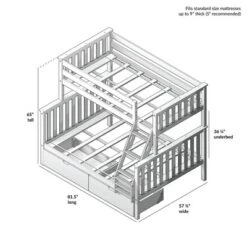 Max & Lily Twin Over Full Staircase Bunk Bed With Storage Drawers 13 Max & Lily Twin Over Full Staircase Bunk Bed With Storage Drawers -Children Furniture Store GUEST 5d6209dc 1d1c 4794 b8f9 da838705e426