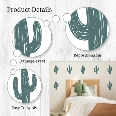 Cactus Wall Decor - Decalcomania 5 Cactus Wall Decor - Decalcomania - Image 3