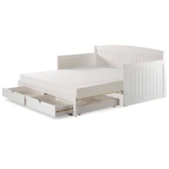 King Harmony Daybed With Conversion White - Alaterre Furniture 20 King Harmony Daybed With Conversion White - Alaterre Furniture -Children Furniture Store GUEST 607bf77c a53d 409a 8b61 a1686f211b67