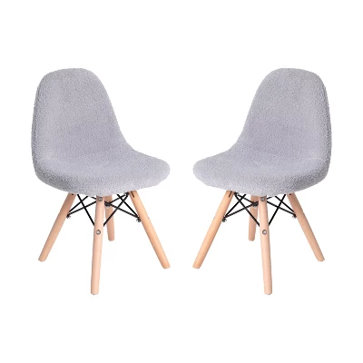 Flash Furniture Zula Kid's Set Of 2 Modern Padded Armless Faux Shearling Accent Chairs With Beechwood Legs 11 Flash Furniture Zula Kid's Set Of 2 Modern Padded Armless Faux Shearling Accent Chairs With Beechwood Legs - Image 9