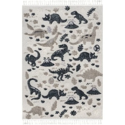 Aaran Dinosaur Kids Tasseled Area Rug 11 Aaran Dinosaur Kids Tasseled Area Rug - Image 9