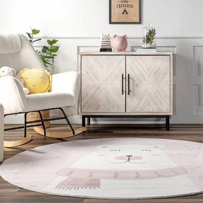 NuLOOM Jovie Polar Bear Machine Washable Kids Area Rug 9 NuLOOM Jovie Polar Bear Machine Washable Kids Area Rug - Image 7