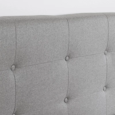 Dylane Upholstered Platform Bed And Headboard Pale Soft - South Shore 8 Dylane Upholstered Platform Bed And Headboard Pale Soft - South Shore - Image 6