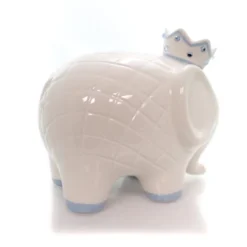 Bank White/Blue Coco Elephant Bank - One Bank 7.75 Inches - Baby Hand Painted - 3781Bl - Ceramic - Off-White -Children Furniture Store GUEST 64c7fb2b f42e 464c 9ef1 cfa28e79c297