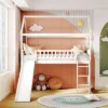 Twin Size Loft House Bed With Slide-ModernLuxe -Children Furniture Store GUEST 64f51f67 336f 4eac acaf 4ca74f142f27