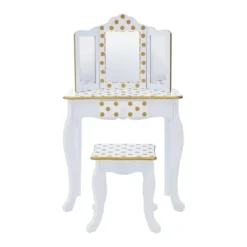 Fashion Polka Dot Gisele Play Vanity Set With Led Mirror White/Gold - Teamson Kids 21 Fashion Polka Dot Gisele Play Vanity Set With Led Mirror White/Gold - Teamson Kids -Children Furniture Store GUEST 65055718 9fd1 44a2 9e6d 7361695112e8