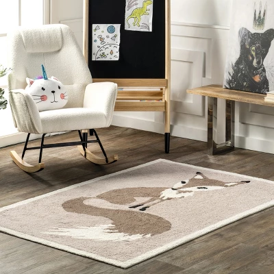 NuLOOM Nola Fox Machine Washable Kids Area Rug 3 NuLOOM Nola Fox Machine Washable Kids Area Rug