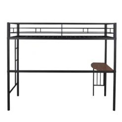 Twin Size Metal Loft Bed With Desk, Ladder And Railing - ModernLuxe 17 Twin Size Metal Loft Bed With Desk, Ladder And Railing - ModernLuxe -Children Furniture Store GUEST 6642955d 543a 46d2 b41f be81c72ea148