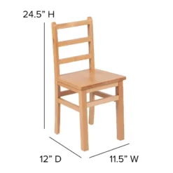 Emma And Oliver Kids Natural Solid Wood Table And Chair Set For Classroom, Playroom, Kitchen -Children Furniture Store GUEST 66977dda ee60 4991 ba1c a2128c0381c2