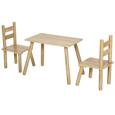 Qaba Kids Wooden Table And Chair Activity Set For Arts, Crafts, Dinning, And Reading For Toddlers Age 2 To 5 10 Qaba Kids Wooden Table And Chair Activity Set For Arts, Crafts, Dinning, And Reading For Toddlers Age 2 To 5 - Image 8