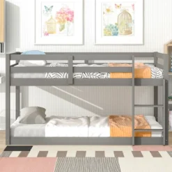 Twin Size Loft Bed With Safety Rail And Ladder-ModernLuxe -Children Furniture Store GUEST 6800c18f 5474 40bb 8a7a 04a7003f3655