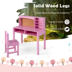 Costway Kids Desk And Chair Set Study Writing Workstation With Hutch & Bulletin Board 18 Costway Kids Desk And Chair Set Study Writing Workstation With Hutch & Bulletin Board -Children Furniture Store GUEST 6826e3d5 bec2 4c56 adb6 459476549fdb
