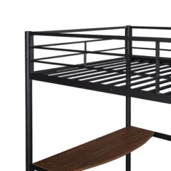 Twin Size Metal Loft Bed With Desk, Ladder And Railing - ModernLuxe 19 Twin Size Metal Loft Bed With Desk, Ladder And Railing - ModernLuxe -Children Furniture Store GUEST 685f171f 3d85 498b 877e 609ef5ce87d6
