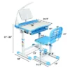 Costway Height Adjustable Kids Desk Chair Set Study Drawing W/Lamp & Bookstand -Children Furniture Store GUEST 68c8bd1d a832 4595 a538 c5cc8cbb9782