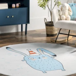 NuLOOM Eowyn Modern Rabbit Machine Washable Kids Area Rug 18 NuLOOM Eowyn Modern Rabbit Machine Washable Kids Area Rug -Children Furniture Store GUEST 69451ddb 38a3 44dc aefc b3ff03d15427