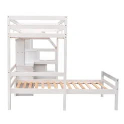 Twin Size Loft Bed With Separate Bed, Staircase For Storage, Desk, Shelves And Drawers - ModernLuxe 19 Twin Size Loft Bed With Separate Bed, Staircase For Storage, Desk, Shelves And Drawers - ModernLuxe -Children Furniture Store GUEST 6a4be7d3 b471 4d2b 9e76 2701e3450443