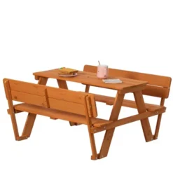 Gardenised Wooden Kids Picnic Table Bench With Backrest, Outdoor Children's Backyard Table, Crafting, Dining, And Playtime Patio Table 17 Gardenised Wooden Kids Picnic Table Bench With Backrest, Outdoor Children's Backyard Table, Crafting, Dining, And Playtime Patio Table -Children Furniture Store GUEST 6c2ea083 0914 4569 90f0 0baa2ca3abdc