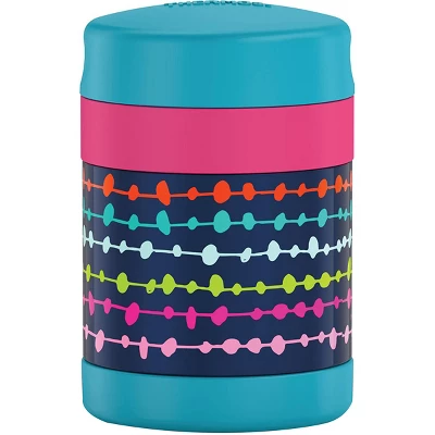 Thermos 10 Oz. Kid's Funtainer Stainless Steel Food Jar W/ Spoon - Lines & Dots 3 Thermos 10 Oz. Kid's Funtainer Stainless Steel Food Jar W/ Spoon - Lines & Dots