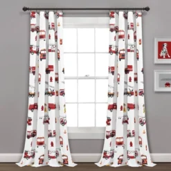 52"x84" Make A Wish Fire Truck Window Curtain Panels Set - Lush Décor 14 52"x84" Make A Wish Fire Truck Window Curtain Panels Set - Lush Décor -Children Furniture Store GUEST 6dc490c9 2f04 469a ab59 d1d82ff9cf2f