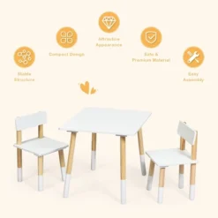 Costway Kids Wooden Table & 2 Chairs Set Children Activity Table Set 14 Costway Kids Wooden Table & 2 Chairs Set Children Activity Table Set -Children Furniture Store GUEST 6e3507c8 c81f 4f25 a08a d8d7c9a5850d