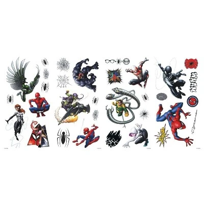 Spider-Man Favorite Characters Peel And Stick Wall Decals - RoomMates 3 Spider-Man Favorite Characters Peel And Stick Wall Decals - RoomMates