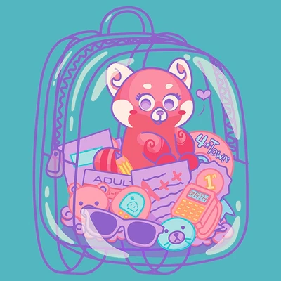 Women's Turning Red Red Panda Backpack Mei Lee Racerback Tank Top 3 Women's Turning Red Red Panda Backpack Mei Lee Racerback Tank Top